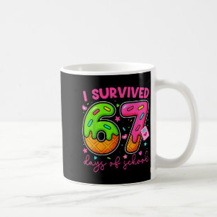 I Survived 67 Days Of School Ice Cream Drip Boy Gi Coffee Mug