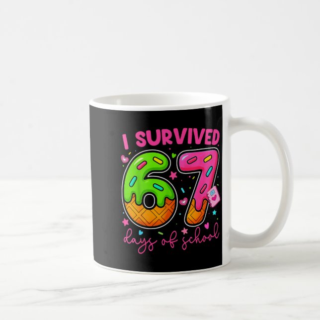 I Survived 67 Days Of School Ice Cream Drip Boy Gi Coffee Mug (Right)