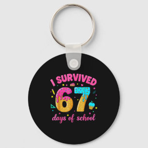 I Survived 67 Days Of School Ice Cream Drip Six Se Key Ring