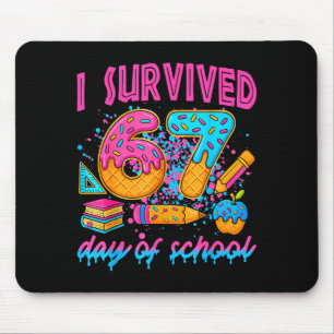 I Survived 67 Days Of School Ice Cream Drip Six Se Mouse Mat