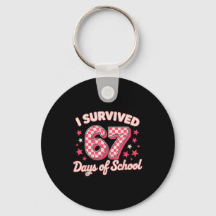 I Survived 67 Days Of School Key Ring