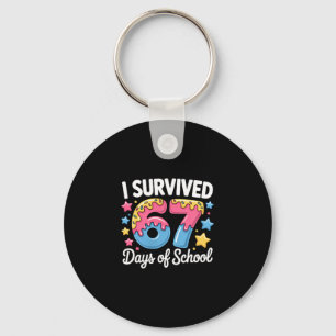 I Survived 67 Days Of School Kids Funny Teacher Hu Key Ring