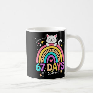 I Survived 67 Days Of School Kids Kitten Cat Cool Coffee Mug