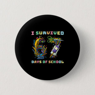 I Survived 67 Days Of School Math Teacher Funny _4 6 Cm Round Badge