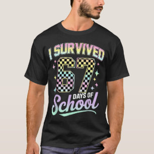 I Survived 67 Days Of School Meme Funny Student Te T-Shirt