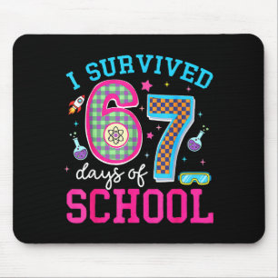 I Survived 67 Days Of School Meme Six Seven Scienc Mouse Mat