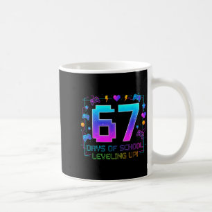 I Survived 67 Days Of School Retro Gamer Level Up Coffee Mug