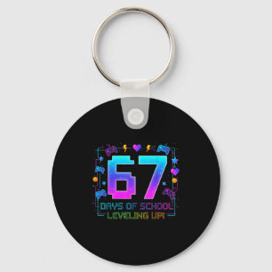 I Survived 67 Days Of School Retro Gamer Level Up Key Ring