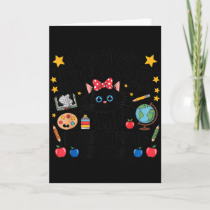 I Survived 67 Days Of School Six Seven 6 7 Teacher Card