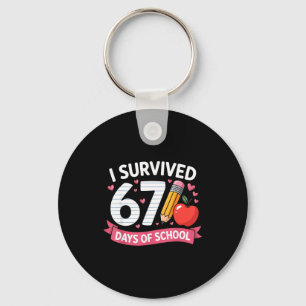 I Survived 67 Days Of School Six Seven 6 7 Teacher Key Ring