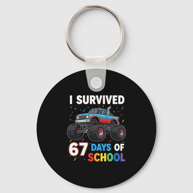 I Survived 67 Days Of School Six Seven Meme For Me Key Ring (Front)