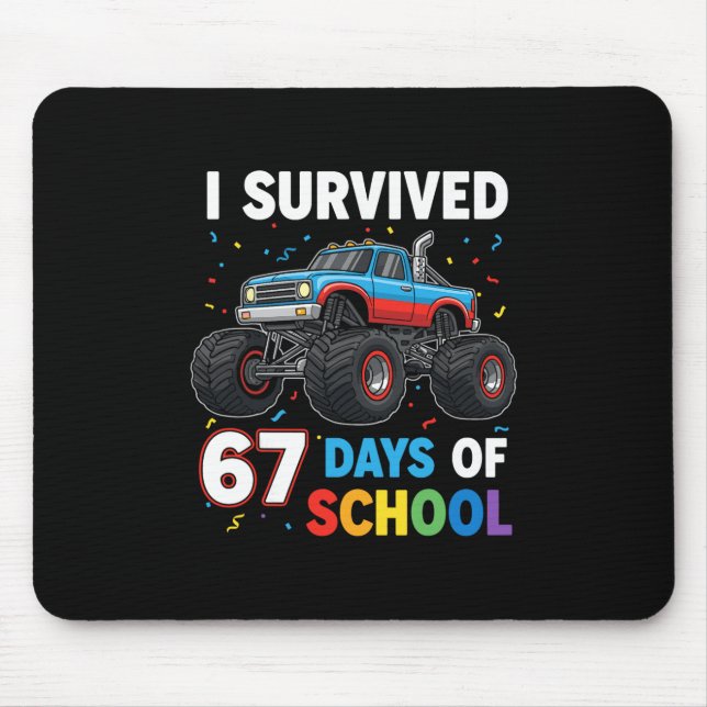 I Survived 67 Days Of School Six Seven Meme For Me Mouse Mat (Front)