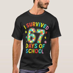 I Survived 67 Days Of School Six Seven Meme Kidste T-Shirt
