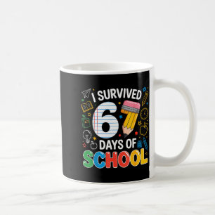 I Survived 67 Days Of School Six Seven Meme Pencil Coffee Mug