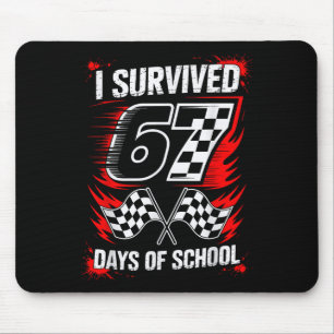 I Survived 67 Days Of School Six Seven Meme Racing Mouse Mat