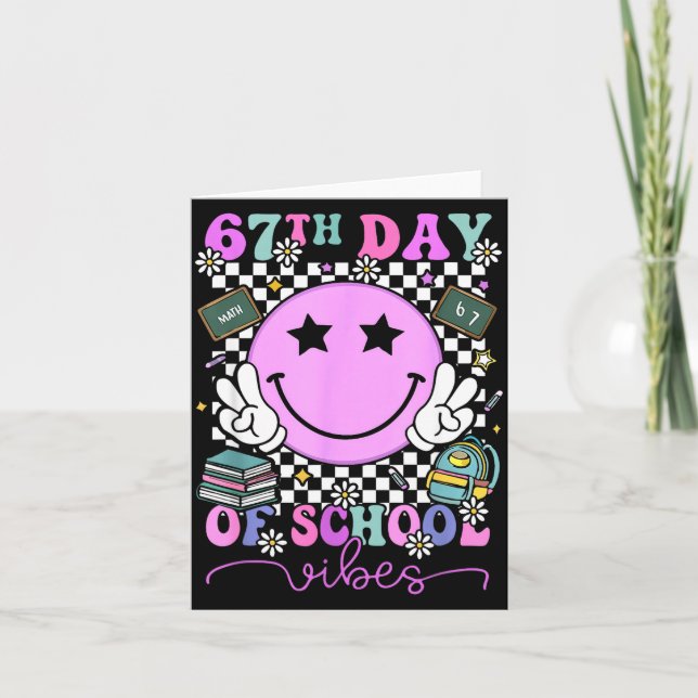 I Survived 67 Days Of School Six Seven Meme Teache Card (Front)