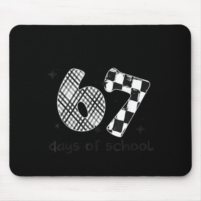 I Survived 67 Days Of School Six Seven Meme Teache Mouse Mat (Front)