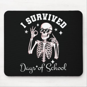 I Survived 67 Days Of School Skeleton Student Teac Mouse Mat