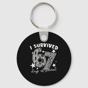 I Survived 67 Days Of School Snake, Alligator Rept Key Ring