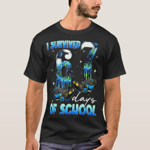 I Survived 67 Days Of School Soccer Boys Kids Six  T-Shirt