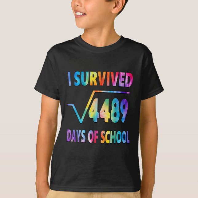 I Survived 67 Days Of School Square Root 4489 Math T-Shirt (Front)