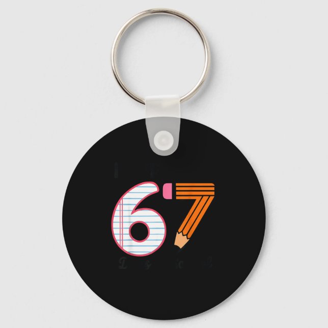 I Survived 67 Days Of School Student Humor Design  Key Ring (Front)