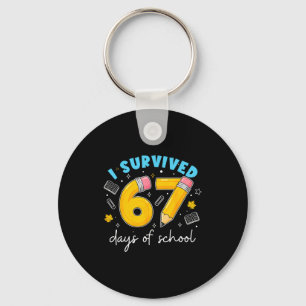 I Survived 67 Days Of School Students Teachers 100 Key Ring