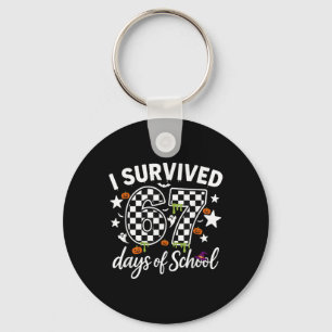I Survived 67 Days Of School Teachers Students _4 Key Ring