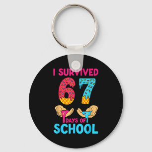 I Survived 67 Days Of School Teachers Students 6 7 Key Ring