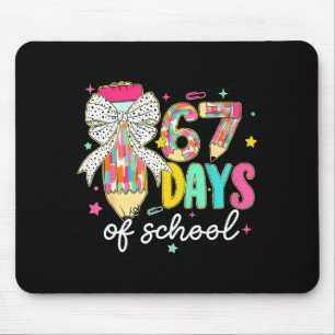 I Survived 67 Days Of School Teachers Students Fun Mouse Mat