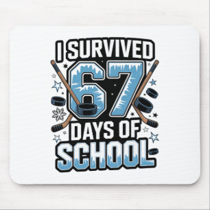 I Survived 67 Days Of School - Teachers Students H Mouse Mat