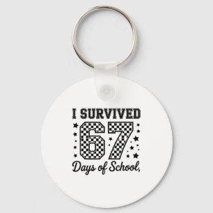 I Survived 67 Days Of School Teachers Students  Key Ring