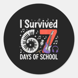 I Survived 67 Days Of School - Teachers Students M Classic Round Sticker