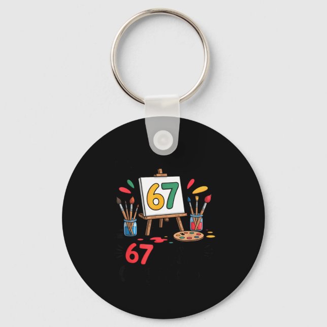 I Survived 67 Days Of School - Teachers Students M Key Ring (Front)