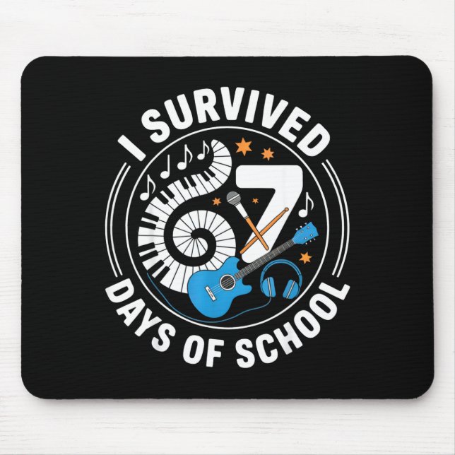 I Survived 67 Days Of School - Teachers Students M Mouse Mat (Front)