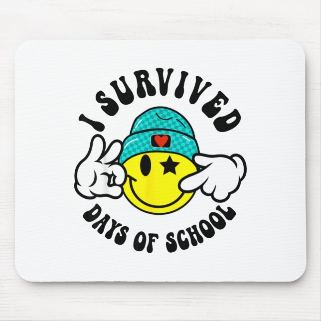 I Survived 67 Days Of School Teachers Students Six Mouse Mat (Front)