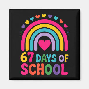 I Survived 67 Days Of School Tie Die Rainbow Lover Magnet