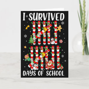I Survived 67 Days Of School Xmas Candy Cane Tally Card