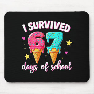 I Survived 67th Days School Drip Ice Cream Funny 6 Mouse Mat
