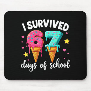I Survived 67th Days School Drip Ice Cream Funny 6 Mouse Mat