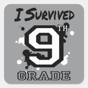I Survived 9th Grade Square Sticker