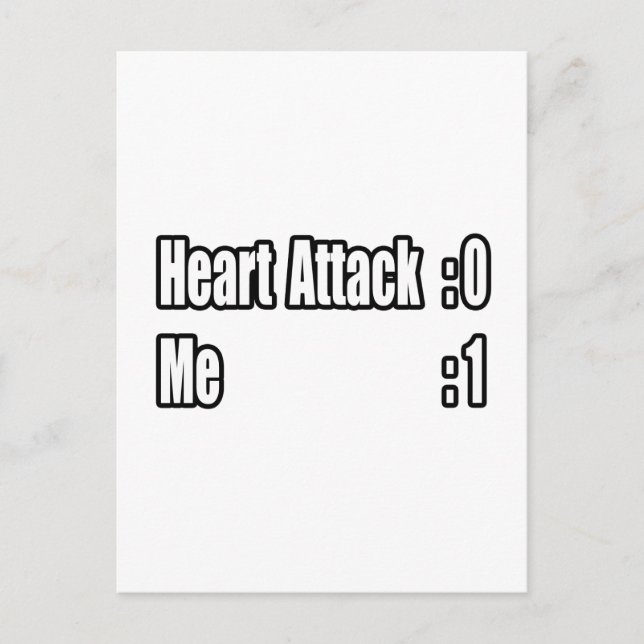 I Survived a Heart Attack (Scoreboard) Postcard (Front)