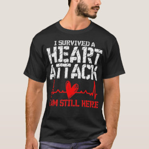 I Survived a Heart Attack Vintage Heartbeat Attack T-Shirt