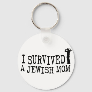 I Survived a Jewish mum - Jew humour Key Ring