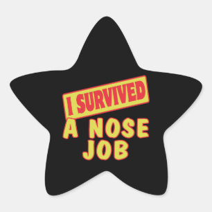 I SURVIVED A NOSE JOB STAR STICKER