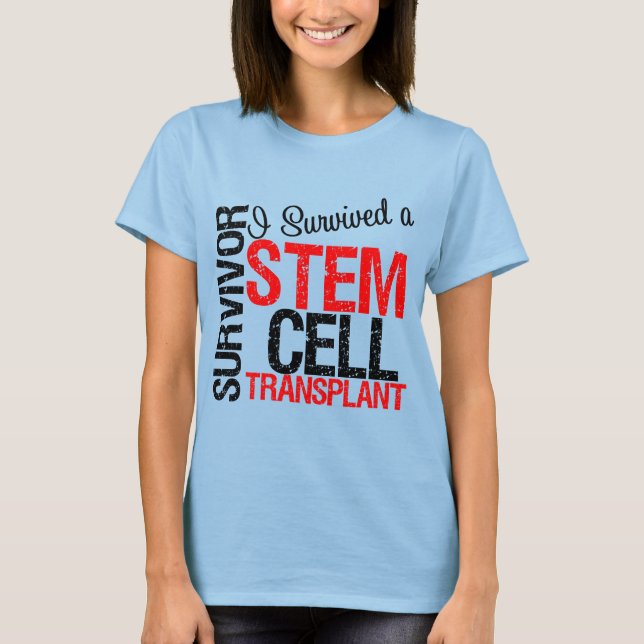 I Survived a Stem Cell Transplant (red) T-Shirt (Front)