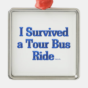 I Survived a Tour Bus Ride square medal Metal Tree Decoration