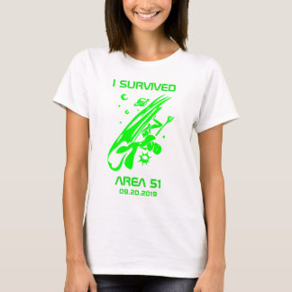 I Survived Area 51 Green Alien T-Shirt