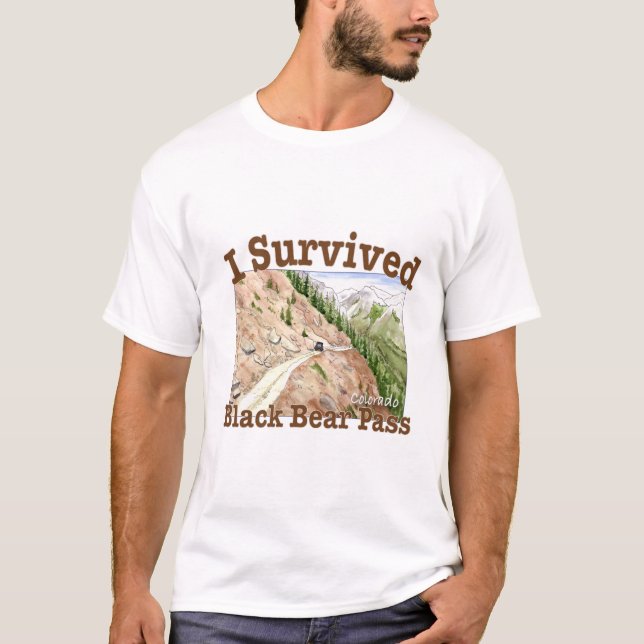 I Survived Black Bear Pass, Colorado T-Shirt (Front)