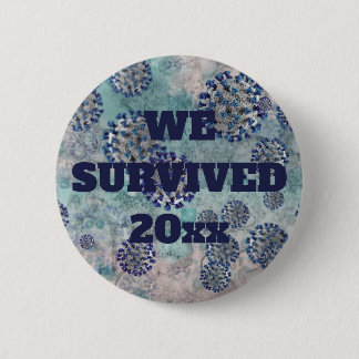 I Survived Blue Covid Virus Button